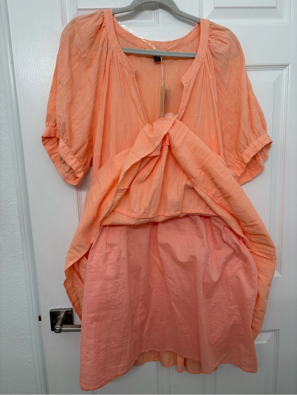 Universal Thread Peach V-Neck Tiered Tunic XXL - Picture 4 of 5